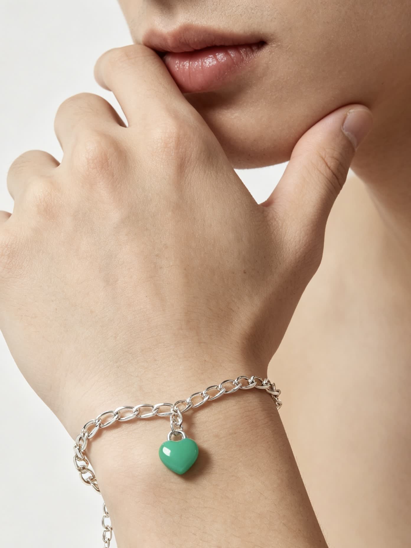 Tiffany & Co. Silver Heart Charm Bracelet